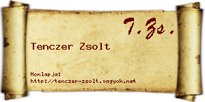 Tenczer Zsolt névjegykártya